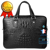 Sacs à main Sacs pour hommes en cuir véritable Couche supérieure en cuir de vachette à motif crocodile Sacs à main pour homme