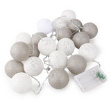 TD® Guirlande lumineuse LED - 20 boules de coton
