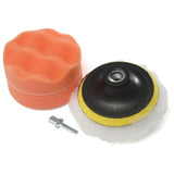 TD® Kit complet de Tampon de polissage 10,2 cm avec Adaptateur pour Perceuse Outils accessoires pour voitures Eponge/ Brillance