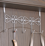 Crochet arrière et fenêtre d'art en fer  salle de bain en métal sans clou Crochet arrière de porte de type S Crochet pour vêt