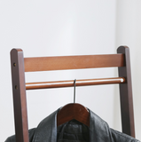 Porte-manteau sur pied cintre étagère de rangement salon chambre bambou double pôle renforcement style chinois simple cintre