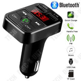 TD® Transmetteur FM Bluetooth pour voiture Adaptateur radio sans fil Chargeur USB Lecteur MP3 Multifonctionnel / USB: 5 V / 2.1 A