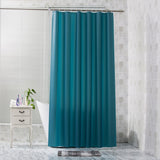 TD® Rideau de douche en Polyester muni de Crochets/ Rideau Salle de bain/ Rideau Étanche Bleu/ 200 x 180 cm