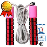 TD® Perdre du poids électronique à la maison gymnastique comptage sauter corde sport Fitness anti-dérapa - Modèle: Rouge