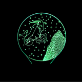 TD® Constellation Capricorne Importé Acrylique 3D Touch Petite Lampe de Table