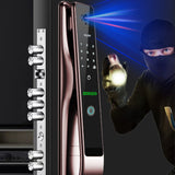 TD® Ménage antivol porte automatique empreinte digitale mot de passe serrure à distance visuel chat oeil intelligent induction serru
