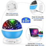TD® Veilleuse Enfant Etoile-Projection Rotation à 360° Lampe