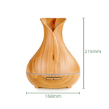 TD® Grain de bois coloré Vase silencieux diffuseur d'arôme humidificateur à ultrasons aromathérapie humidificateur bureau aromathéra