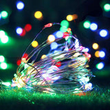 TD® Guirlande Lumineuse 5M 50LED, Guirlande lumineuse LED à Piles Petites LED Coloré, Fête Noël Mariage Soirée .