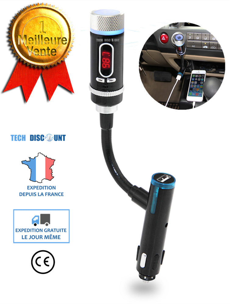 TD® transmetteur bluetooth voiture TV FM optique auto musique usb sans fil adaptateur radio chargeur MP3 mains libres smartphones