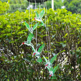 TD® Carillon à vent Solaire Colibris LED Lumière Changeant de Couleur Lampe Solaire Oiseau-mouche pour Jardin Patio Porch Mobile