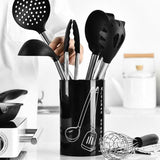 TD® 8 pcs kit Ustensiles de Cuisine, Set spatule en Silicone, Batterie de Cuisine antiadhésive Anti-Rayures et résistante