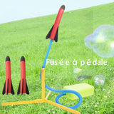 TD® jouet canon missile éducatif d'éducation lance-roquettes pédale en plein air jouets pour enfants lancement lance-roquettes