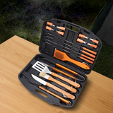 TD® Ensemble d'outils de barbecue Combinaison de gril extérieur en acier inoxydable Ensemble de combinaison de 19 pièces pour barbec