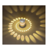 TD® Applique Murale moderne/ Lampe en spirale créative ronde 1w 3w / Décoration Créative / Eclairage / Salons Chambres hôtels Halls