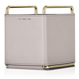 TD® Porte-stylo en cuir boîte de rangement de bureau en cuir bureau gris pinceau de maquillage seau seau rangement d'ornements nordi