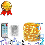 TD® Guirlande Lumineuse LED à Piles,5M 50 LEDs 8 Modes Avec Télécommande, pour Jardin,Noël ,Mariage,Soirée, (Blanc Chaud, ).