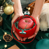 TD® Boîte de Noël Apple Boîte de cadeau de Noël en plastique Boîte de cadeau réveillon de Noël Apple Emballage cadeau Boîte vide 5pa