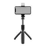 TD® Perche à selfie, artefact selfie multifonction pour téléphone portable, télécommande Bluetooth, lumière de remplissage pour trép