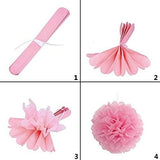 TD® Kit de décorations pour anniversaire filles ou garçons munies de 36 pièces décoratives modernes guirlande ballons couleur rose