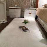 TD® Tapis de sol en peluche Tapis de sol en peluche blanc antidérapant Tapis de fenêtre en saillie de salon