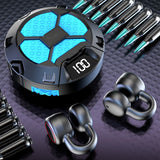 TD® Ecouteurs à clipser  Bluetooth 5.0  Écran numérique intelligent  Longue durée de vie de la batterie Réduction du bruit Casque de
