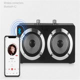 INN® Haut-parleur Bluetooth en bois M20 Karaoké sans fil Carte audio haute puissance Caisson de basses portable portable Carré Dance
