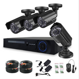 INN® Caméra de surveillance de sécurité à quatre canaux 1080p, caméra réseau à distance, ensemble de caméras de surveillance AHD