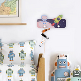 Crochet dessin animé peinture astronaute garçon chambre créatif enfants chambre décoration mur manteau porche crochet derrièr