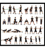 TD® Bande élastique Bande de résistance Formation de force Hommes et femmes Yoga Bande de tension auxiliaire de traction-0,64 cm  ja
