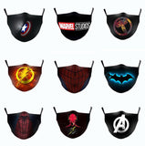 TD® Masques de Iron Man pour hommes et femmes d'impression de mode en plein air 3D Masques en tissu lavables réutilisables