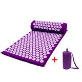 TD® Matelas de Relaxation, Kit d'Acupression avec Tapis et Coussin, Violet, avec sac et coussin,  Apaise les nerfs