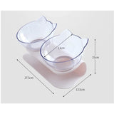 TD® Double Bol de Chat,  Gamelle Aliments / Antidérapant  avec Support en Plastique/  pour  Petits Chiens /Démontable/ Lavage Facile