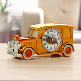 TD® Réveil de voiture vintage Horloge de table en plastique de pointeur numérique rétro nostalgique