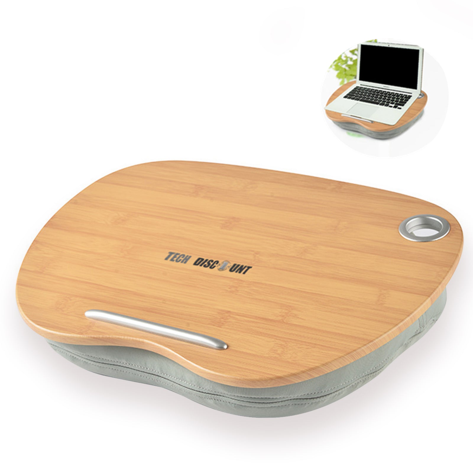 TD® support pour ordinateur portable avec coussin lit bureau genoux bois pc tablette samsung tactile ipad genoux apple windows table