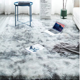 dérapant doux Tapis en Laine de Soie Douce Intérieur Moderne Tapis Soyeux Chambre Tapis de Sol GRIS 80*160cm
