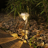 TD® 4pcs LED Lampe Solaire Diamant Couleurs Lumières Changeantes Décoration Jardin Lampe Extérieur Neuf 30cm