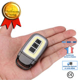 TD® Lampe Torche de Camping en porte clés / Mini Feu de Camping / Lanterne COB Lumière / Noire