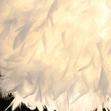 Lustre à plumes blanc décoratif