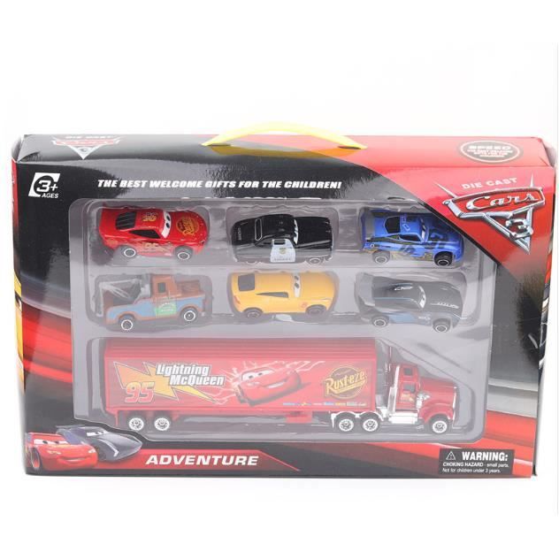 Six petits camions à plateau à friction en plastique pour enfants, grand jouet pour les grands enfants Six petits camions à plateau à friction en plastique pour enfants, grand jouet pour les grands enfants