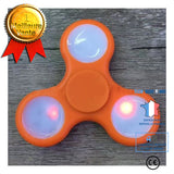 TD® Fidget Hand Spinner LED Lumineux/Jouet Triangle Adultes Enfants/ Jeu de Doigts / Décompression, Anti-Stress / Orange