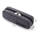 TD® Angoo Trousse de rangement de grande capacité de couleur rose, pochette idéale comme organisateur, papeterie, étudi Gray -CLAT46