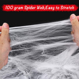 TD® Halloween decoration araignée coton maison hantée bar KTV scène disposition araignée soie toile d'araignée accessoires