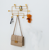 Patère Nordic light luxe fer forgé géométrie tenture murale métal non perforé derrière la porte clé tenture murale rangée cro