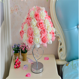 TD® Lampe à Poser En Cristal Rose Fleur Veilleuse Lampe De Chevet Décoration De La Maison Allume éclairage Intérieur