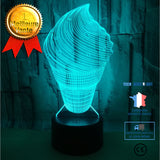 TD® Nouvelle Crème Glacée 3D Coloré Petite Lampe De Table Tactile Cadeau Glace Qilin Coloré 3D Nuit Lumière 3D Atmosphère Petite ☀67