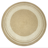 TD® Tapis cercle Funny Jute - Ø90 cm - Blanc