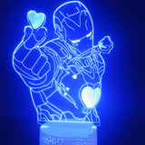 TD® Veilleuse   3D Lumières 3D Amour Votre Style Super Héros Que L'Amour Figure Nuit Lumière Led Vision 7 Couleur Chambre Parti Bure