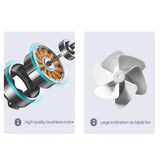 TD® Ventilateur de poche Turbo ventilateur de support de charge USB portable extérieur portable lumière silencieuse en cours d'exécu