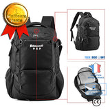 TD® Sac à Dos Sport avec Pliable Basketball Football Net Sac Skate-board Sac à Doc Ordinateur Portable avec Pris USB Noir